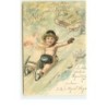 n°15979 - Prosit Neujahr 1902 - Ange sur une luge