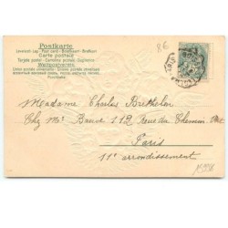 n°15998 - Carte Gaufrée - Têtes d'anges