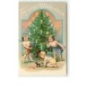 n°10556 - Fröhliche Weihnachten - Anges jouant autour d'un sapin