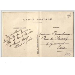 n°1603 - Carte Brodée avec rabat - Charette de violettes