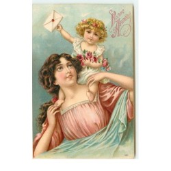 n°16038 - Carte Gaufrée -...