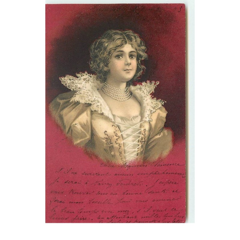n°16093 - Clapsaddle - Portrait d'une jeune fille