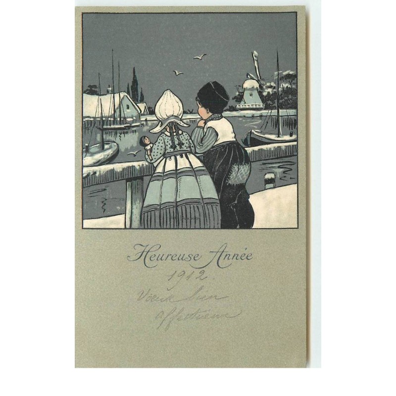 n°16103 - MM Vienne n°432 - Parkinson - Heureuse Année - Petits hollandais sur un quai enneigé