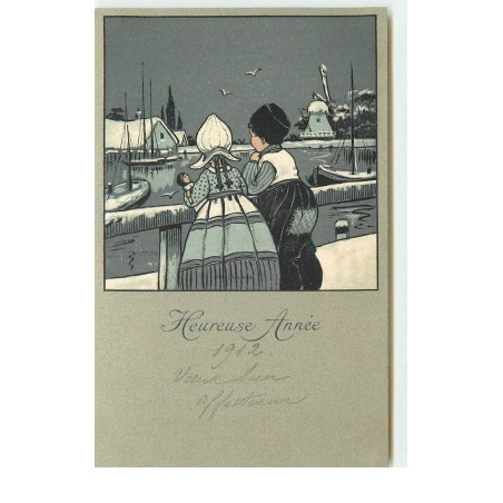 n°16103 - MM Vienne n°432 - Parkinson - Heureuse Année - Petits hollandais sur un quai enneigé