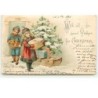 n°16122 - With all good Wishes for Christmas - Enfants apportant des cadeaux et des oranges