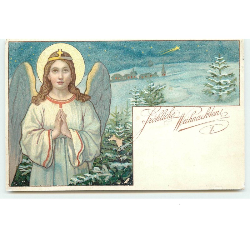 n°16126 - Fröhliche Weihnachten - Ange Gardien priant