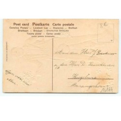 n°16144 - Carte Gaufrée - Gelukkig Nieuw Jaar - Homme en queue de pie et un jeune garçon