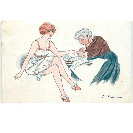 n°16156 - Fabiano - Pour être belle - Femme faisant une manucure à une jeune femme légèrement vêtue