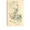 n°10571 - Hartelijke 1904 Geluknvensch - Anges habillés en pierrot