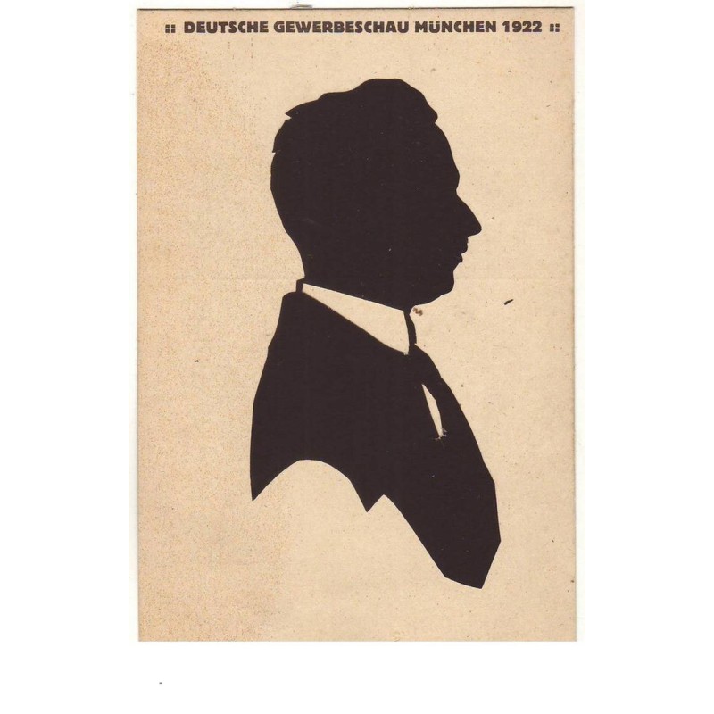 n°16205 - Silhouette d'un Homme - Gebh. Wagner - Deutsche Gewerbeschau Munchen 1922