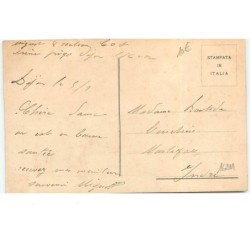 n°16211 - Bianchi - Couple se promenant, avec un cavalier tombant au fond