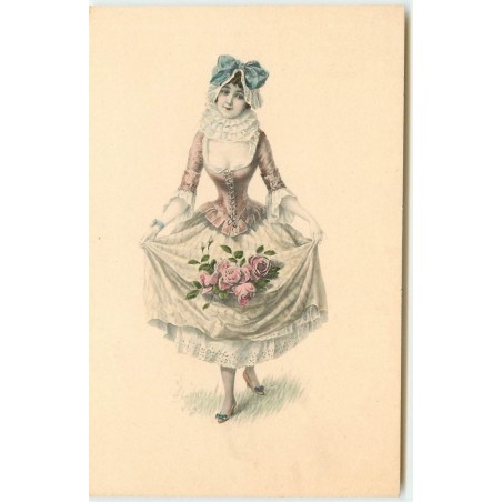 n°16221 - MM Vienne n°505 - Jeune femme portant des roses dans sa robe