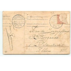 n°16275 - Carte Gaufrée - Vroolijk Kerstfeest - Jeune homme apportant des pommes à une jeune fille