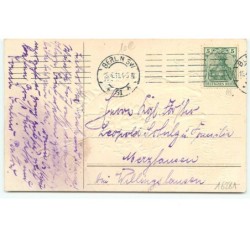 n°16281 - Carte Gaufrée - Fröhliche Ostern - Ange sur un mouton