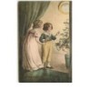 n°16287 - Heureuse Année - Deux enfants admirant un sapin