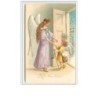 n°1630 - Carte Gaufrée - Mille Bons Souhaits - Angelot et Ange gardien