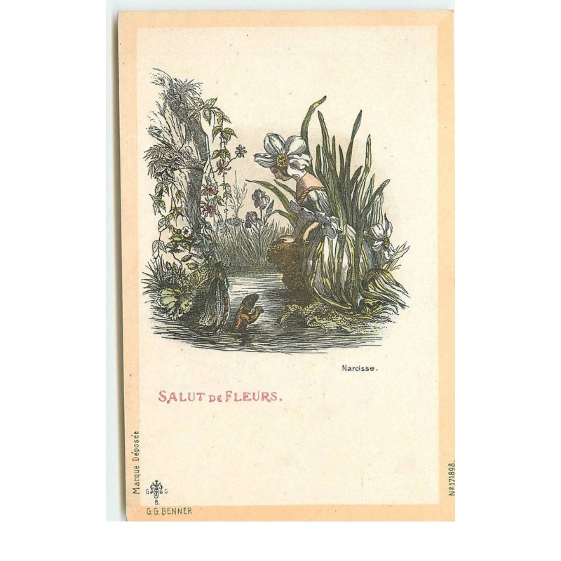 n°16310 - Salut de Fleurs - Narcisse - G.G. Benner - Surréalisme