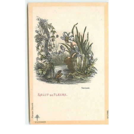 n°16310 - Salut de Fleurs - Narcisse - G.G. Benner - Surréalisme