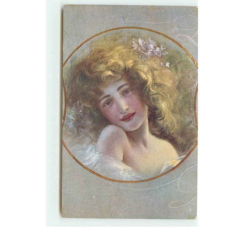 n°16311 - Portrait d'une femme dans un médaillon