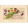 n°16352 - Carte Brodée - Gloire aux Alliés - Drapeaux