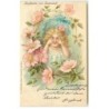 n°16393 - Postkarte mit Rosenduft - Fillette se cachant derrrière des fleurs