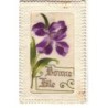 n°16402 - Carte Brodée - Bonne Fête - Iris
