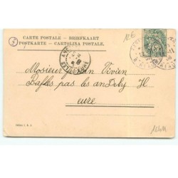 n°16411 - G. How Hilder - Chien habillé avec des sabots sur une luge