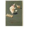 n°16418 - Carte Gaufrée - Fröhliche Ostern - Poule et poussins - Clown