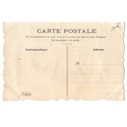 n°16420 - Carte avec un  chromo - 1er Avril - Un Cochon habillé, portant des médailles et un fusil