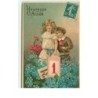 n°16432 - Carte Gaufrée - Heureuse Année - Enfants, la fillette portant un panier rempli de roses