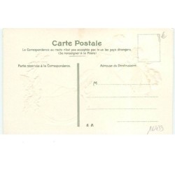 n°16433 - Carte Gaufrée - Bonne Année - Jeune femme avec une boule de neige