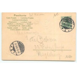 n°16470 - Carte Gaufrée - Art Nouveau - Portrait d'une jeune femme