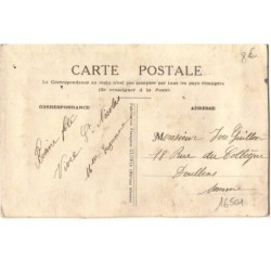 n°16501 - Carte Brodée - Papillon avec des fleurs