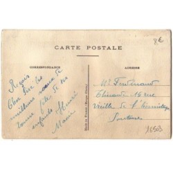 n°16503 - Carte Brodée - Bonne Fête - Papillon et des roses