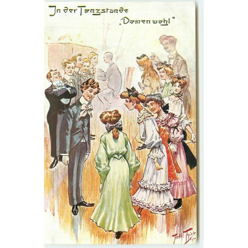 n°16513 - A. Thiele - In der Tanzsturbe Damenwahl - Jeunes gens à un bal