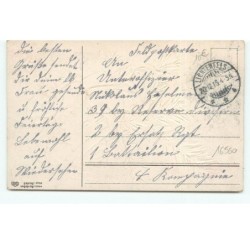 n°16560 - Carte Gaufrée - Fröhliche Weihnachten - Anges assis sur une branche de sapin chantant
