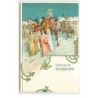 n°16562 - Fröhliche Weihnachten - Procession d'anges gardien, avec des anges sur des dromadaires