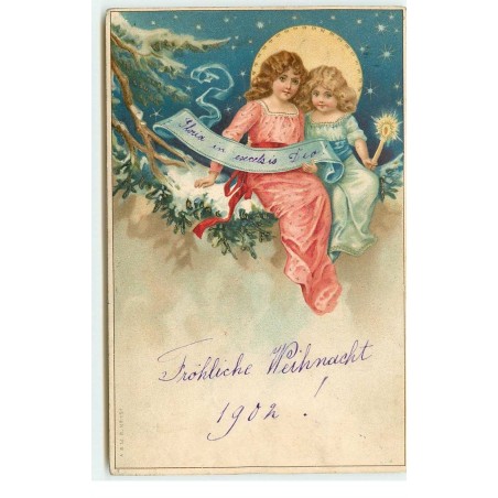 n°16563 - A & MB n°151 - Enfants assis sur une branche de sapin enneigé