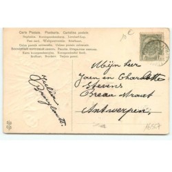 n°16567 - Carte Gaufrée - Joyeux Noël - Fillette devant un sapin