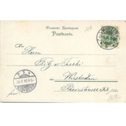 n°16582 - Die besten Ostergrüsse - Lièvres décorant des oeufs, des nains sonnant une cloche