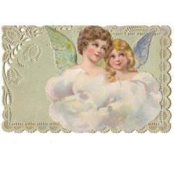 n°10599 - Anges (chromo collé)