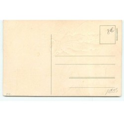 n°16595 - Carte Gaufrée - Fröhe Ostern - Garçon regardant des oeufs colorés