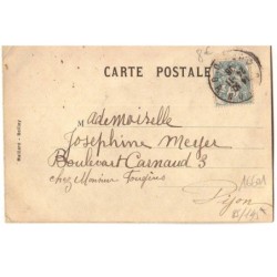 n°16604 - Vive Sainte-Catherine - Jeune Fille avec un bonnet rose et portant un panier rempli de fleurs