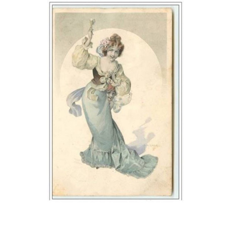 n°1661 - R. Kratki - Femme avec une flute de champagne