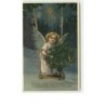 n°10609 - Carte Fantaisie - Fröhliche Weihnachten - Ange sur une balançoire