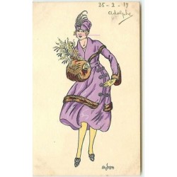 n°1666 - Femme en manteau...