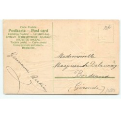n°16680 - Carte Gaufrée - Joyeux Noël - Ange gardien tenant par la main une fillette