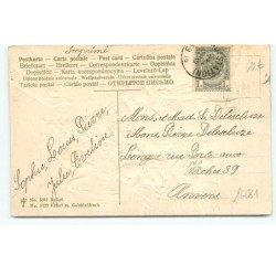 n°16681 - Carte Gaufrée - Joyeux Noël - Ange gardien et des angelots apportant des cadeaux