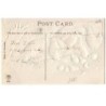 n°16881 - Carte Gaufrée et Paillettes - Easter Greeting - Enfant allongé près d'une poule et de poussins