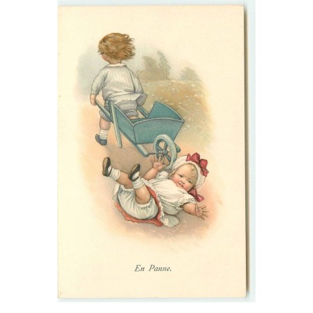 n°16888 - MM Vienne n°728 - En Panne - Fillette tombée d'une brouette tirée par un garçon